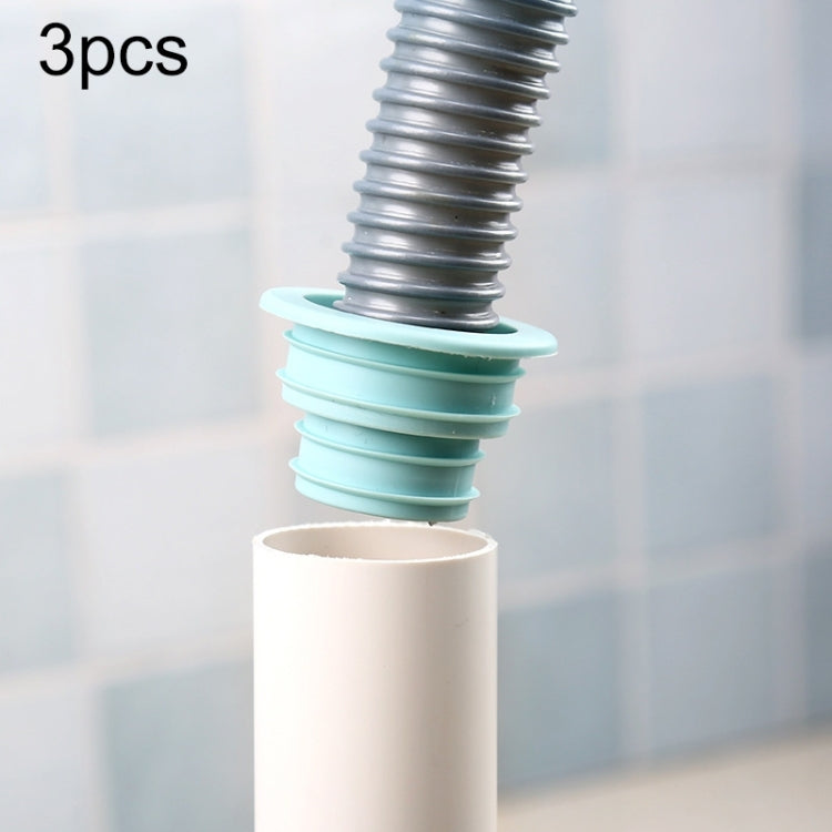 3 pz. Tappo di chiusura per scarico fognario in silicone resistente agli odori per tubi idraulici da cucina, consegna casuale di colori, Sewer Lengthen Silicone Joint