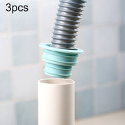 3 pz. Tappo di chiusura per scarico fognario in silicone resistente agli odori per tubi idraulici da cucina, consegna casuale di colori, Sewer Lengthen Silicone Joint