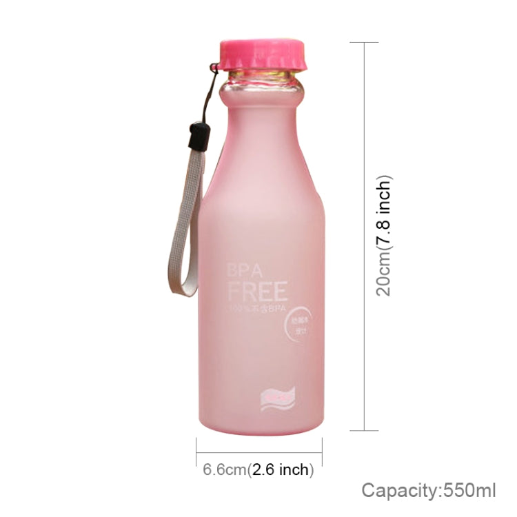 Bottiglia di soda portatile in plastica a prova di perdite da 550 ml Bottiglia per bevande pratica e semplice sigillata per studenti, 550ml