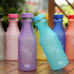 Bottiglia di soda portatile in plastica a prova di perdite da 550 ml Bottiglia per bevande pratica e semplice sigillata per studenti, 550ml