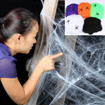 Ragnatele di Halloween in filato di cotone 15x15 cm