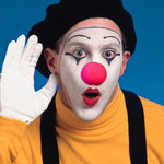 Set 5 nasi da clown in spugna rossi per feste Halloween