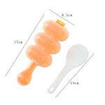 Stampo per shaker per palline di riso per sushi per uso alimentare in stile carino con cucchiaio per bambini, consegna a colori casuale, Spoon Shape