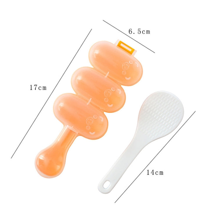Stampo per shaker per palline di riso per sushi per uso alimentare in stile carino con cucchiaio per bambini, consegna a colori casuale, Spoon Shape