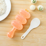 Stampo per shaker per palline di riso per sushi per uso alimentare in stile carino con cucchiaio per bambini, consegna a colori casuale, Spoon Shape