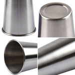 Bicchiere da vino breve in acciaio inossidabile elettrolucidato a parete singola da 70 ml (argento), 70ml