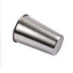 Bicchiere da vino breve in acciaio inossidabile elettrolucidato a parete singola da 180 ml (argento), 180ml