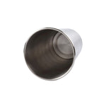Bicchiere da vino breve in acciaio inossidabile elettrolucidato a parete singola da 320 ml (argento), 320ml