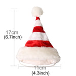 Cappello natalizio per cani da compagnia a strisce rosse e bianche occidentali, comodo cappello natalizio per bambini, Red and White Striped