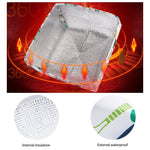 Copertura pieghevole per la conservazione del calore degli alimenti in foglio di alluminio ispessito, dimensioni: L (37 x 37 x 15 cm), Size: L Green, Size: L Red