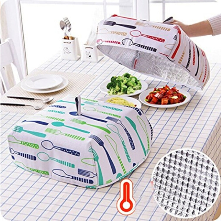 Copertura pieghevole per la conservazione del calore degli alimenti in foglio di alluminio ispessito, dimensioni: L (37 x 37 x 15 cm), Size: L Green, Size: L Red