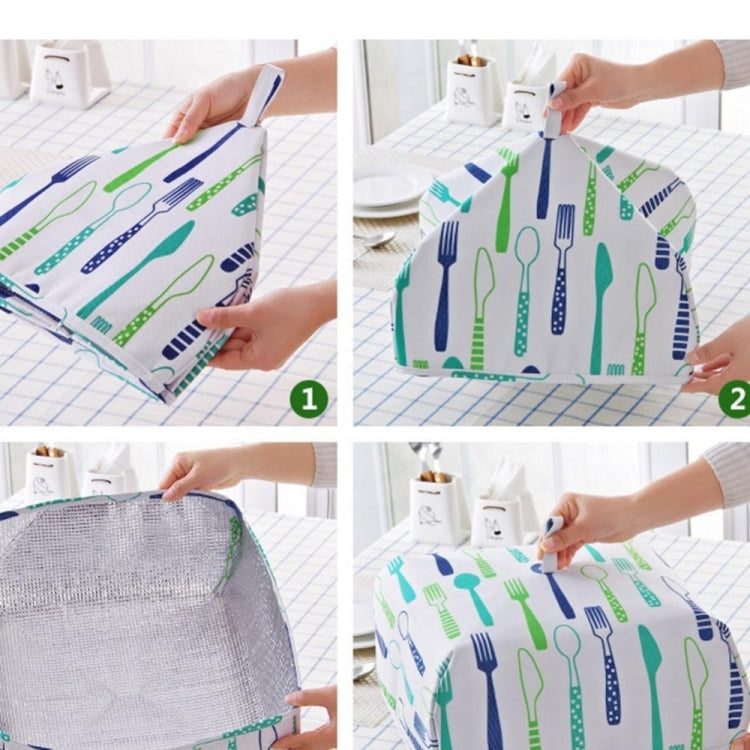 Copertura pieghevole per la conservazione del calore degli alimenti in foglio di alluminio ispessito, dimensioni: L (37 x 37 x 15 cm), Size: L Green, Size: L Red