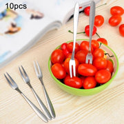Forchetta da frutta in acciaio inossidabile da 10 pezzi, 10 PCS Fruit Fork