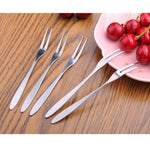 Forchette da frutta in acciaio inox set 10 pezzi