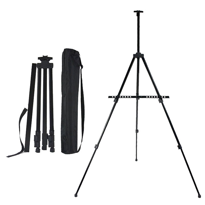 Treppiede portatile telescopico in metallo per display di pittura e pubblicità, Metal Easel Tripod