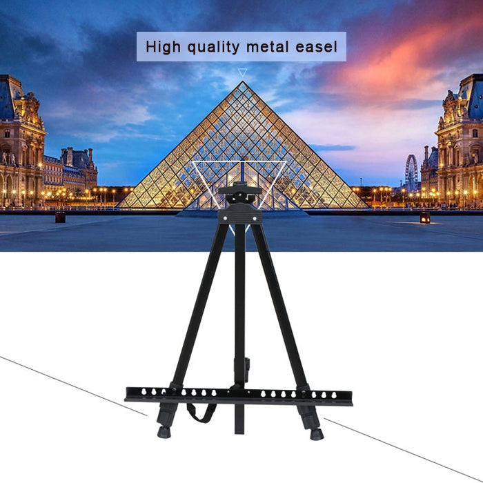 Treppiede portatile telescopico in metallo per display di pittura e pubblicità, Metal Easel Tripod