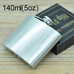 Fiaschetta portatile in acciaio inossidabile selvaggio per sport all'aria aperta da 140 ml (5 once) (con imbuto piccolo) (Argento 140 ml (5 once)), 140mL (5oz)