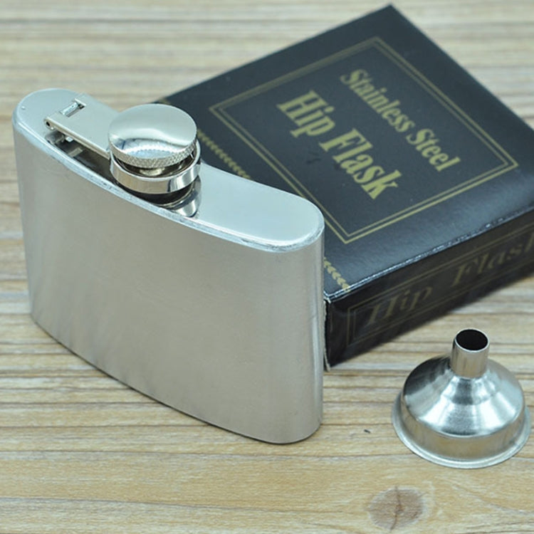 Fiaschetta portatile in acciaio inossidabile selvaggio da viaggio a casa, per sport all'aria aperta, da 112 ml (4 oz), con imbuto piccolo (Argento 112 ml (4 oz)), 112mL (4oz)
