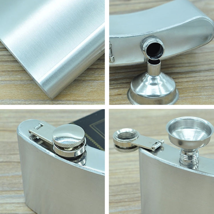 Fiaschetta portatile in acciaio inossidabile selvaggio da viaggio a casa, per sport all'aria aperta, da 112 ml (4 oz), con imbuto piccolo (Argento 112 ml (4 oz)), 112mL (4oz)
