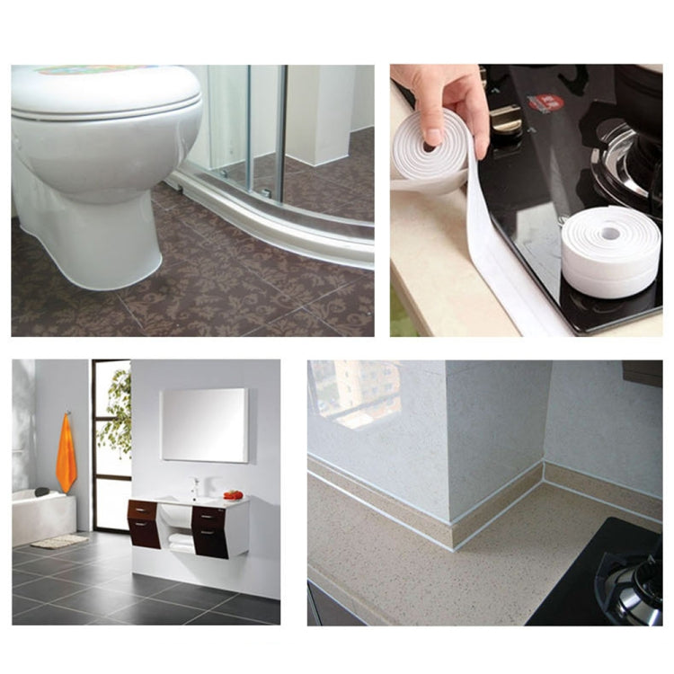 Nastro in PVC impermeabile e antimuffa per cucina e bagno, dimensioni: 38 mm x 3,2 m