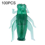 Esche da pesca artificiali a forma di cricket da 100 pezzi, lunghezza: 2 cm, Cricket Shape