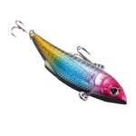 Esche da pesca artificiali in plastica con rivestimento colorato Pesca Topwater Galleggiante Esca popper Colpisci le onde d'acqua Arrampicata Esca da pesca con ganci, Lunghezza: 7,5 cm, 7.5 cm