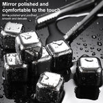 Cubetti di ghiaccio riutilizzabili in acciaio inox 2,5 cm