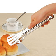 Pinze per clip per bistecca per barbecue in acciaio inossidabile Pale per arrostire per barbecue Pala per bistecca con perdite Spatola Morsetto per alimenti Clip per pane, Lunghezza: 24 cm, 24cm
