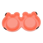 Ciotole 2 in 1 in acciaio inossidabile, ciotole staccabili per animali domestici a forma di cartone animato antiscivolo, consegna colore casuale, 2 in 1 Cartoon Shape Pets Bowls