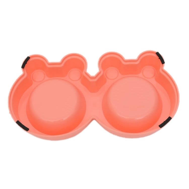 Ciotole 2 in 1 in acciaio inossidabile, ciotole staccabili per animali domestici a forma di cartone animato antiscivolo, consegna colore casuale, 2 in 1 Cartoon Shape Pets Bowls