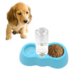 Piatto per cibo per cani e gatti + ciotole doppie per acqua potabile con distributore automatico di acqua