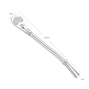 Cannuccia filtrata in foglie di tè in acciaio inossidabile, filtro per tè alle erbe, colino per tè, succo, caffè, caffè, cucchiaio agitatore