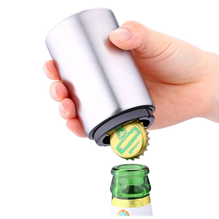 Apribottiglie magnetico automatico per bottiglia di birra, in acciaio inossidabile, apribottiglie per birra, gadget da cucina, dimensioni: 8,5 x 5,2 cm, Magnetic Opener