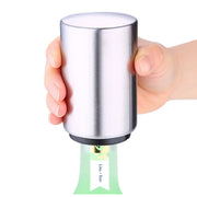 Apribottiglie magnetico automatico per bottiglia di birra, in acciaio inossidabile, apribottiglie per birra, gadget da cucina, dimensioni: 8,5 x 5,2 cm, Magnetic Opener