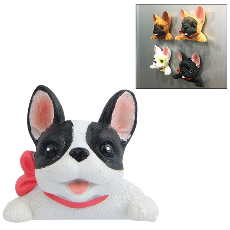 Decorazione per la casa Originalità Bulldog francese Cravatta 3D Fibbia magnetica Pasta per frigorifero, Bulldog  Magnetic