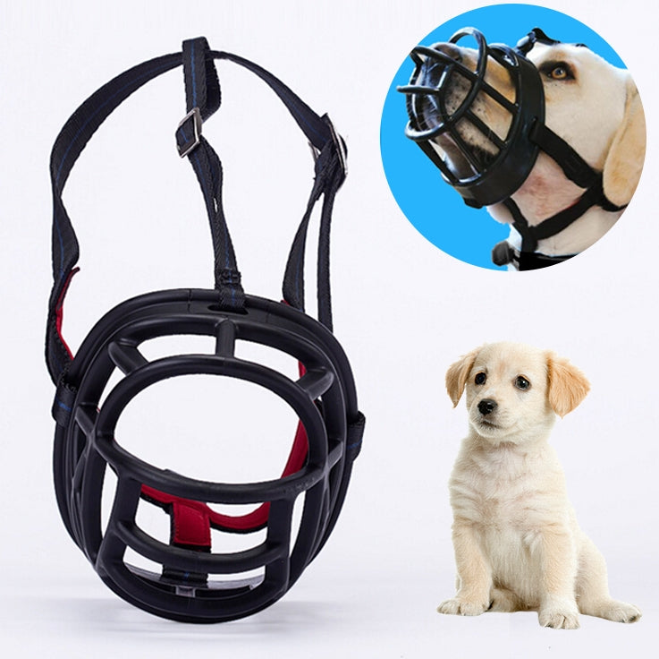La museruola del cane impedisce di mordere, masticare e abbaiare, consente di bere e ansimare, dimensioni: 6,8 * 6,3 * 7,8 cm, Size: 6.8*6.3*7.8cm