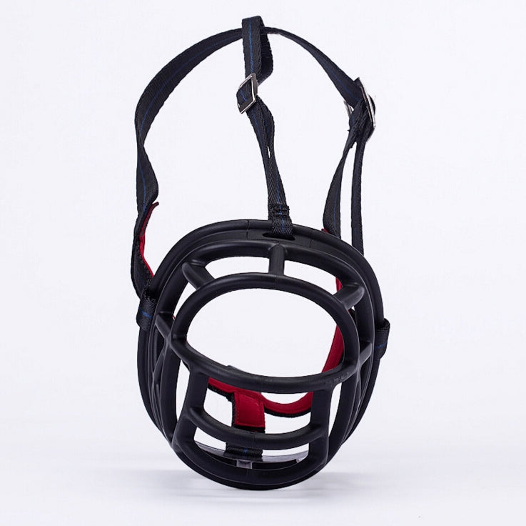 La museruola del cane impedisce di mordere, masticare e abbaiare, consente di bere e ansimare, dimensioni: 6,8 * 6,3 * 7,8 cm, Size: 6.8*6.3*7.8cm