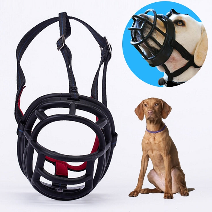La museruola del cane impedisce di mordere, masticare e abbaiare, consente di bere e ansimare, dimensioni: 10,3 * 9,3 * 12,5 cm, Size: 10.3*9.3*12.5cm