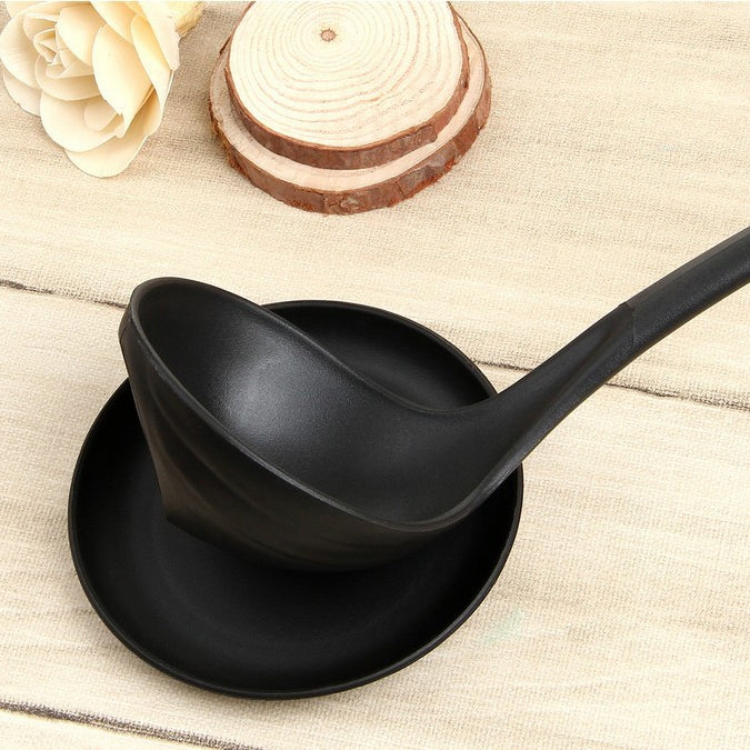Cucchiaio da mestolo stand up con vassoio per cucina domestica o commerciale, dimensioni del cucchiaio: 28,5 * 8,2 cm
