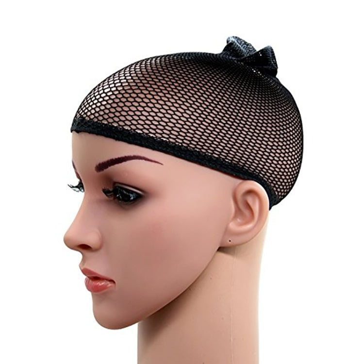 5 pz calzini di seta elastici alti capelli finti retine per parrucche berretti snood mesh, A, Color:Black, A