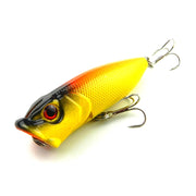 HENGJIA Esche da pesca artificiali in plastica Popper Esca da pesca bionica con ganci, Lunghezza: 6,5 cm, Consegna colore casuale, Length: 6.5cm