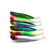 HENGJIA Esche da pesca artificiali Popper Esca da pesca bionica con ganci, Lunghezza: 10,5 cm, Consegna colore casuale, Length: 10.5 cm