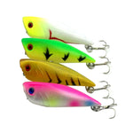Esche da pesca artificiali Popper 7 cm con ganci