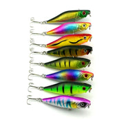 HENGJIA Esche da pesca artificiali Popper Esca da pesca bionica con ganci, Lunghezza: 7,5 cm, Consegna colore casuale, Length: 7.5 cm