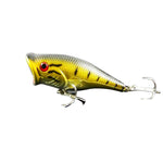 HENGJIA Esche da pesca artificiali in plastica Popper Esca da pesca bionica con ganci, Lunghezza: 6,5 cm, Consegna colore casuale, Length: 6.5 cm