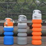 Borraccia sportiva pieghevole in silicone 500 ml