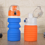 Borraccia sportiva pieghevole in silicone 500 ml