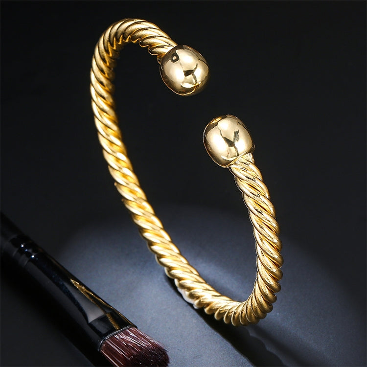 Bracciale aperto per la salute magnetica con aglio dorato femminile in stile europeo e americano, dimensioni: 8 mm * 17 cm, Size: 8mm*17cm(Gold)