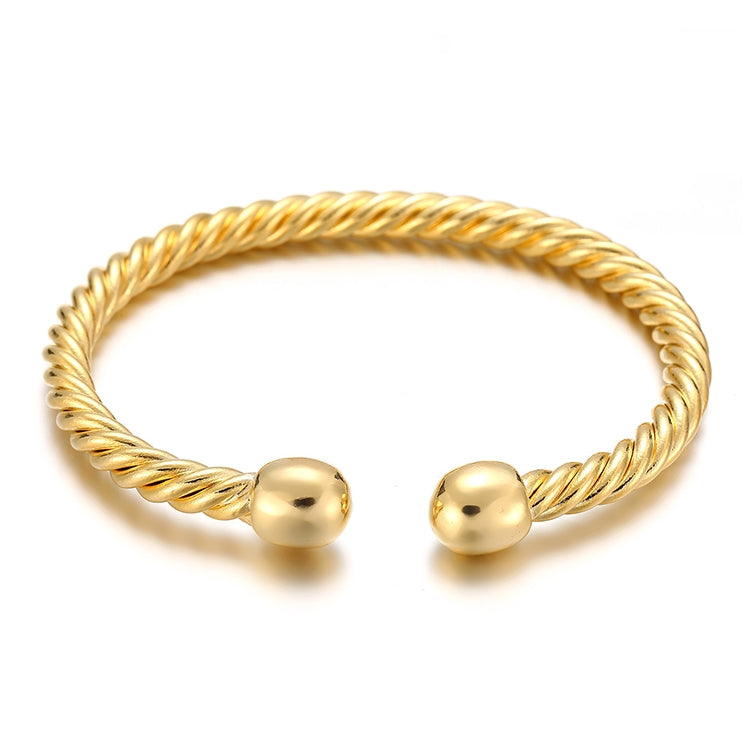 Bracciale aperto per la salute magnetica con aglio dorato femminile in stile europeo e americano, dimensioni: 8 mm * 17 cm, Size: 8mm*17cm(Gold)