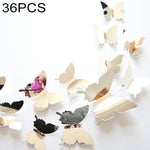 36 Farfalle adesive 3D a specchio per decorare pareti